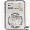 1923-D Silver Peace Dollar NGC AU58