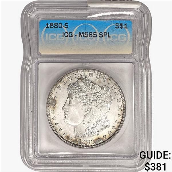 1880-S Morgan Silver Dollar ICG MS65 SPL