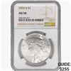 1923-D Silver Peace Dollar NGC AU58