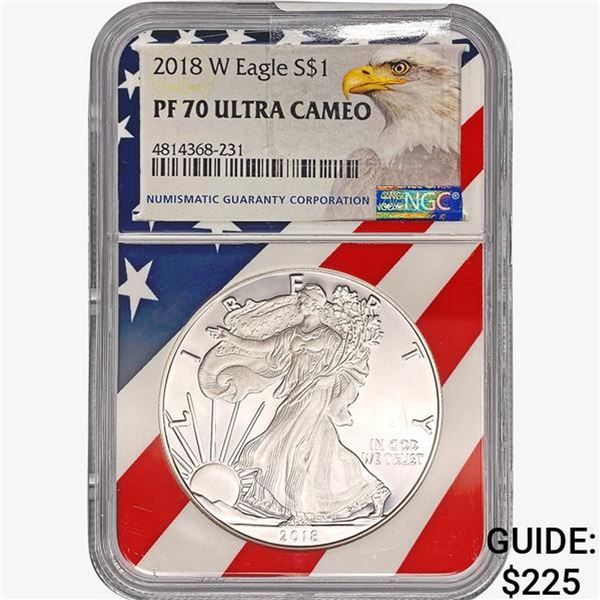 2018-W American 1oz SILV Eagle NGC PF70 UC