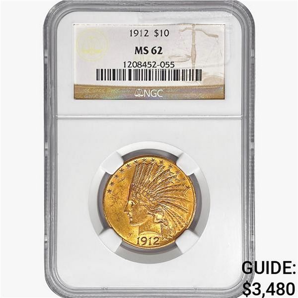 1912 $10 Gold Eagle NGC MS62