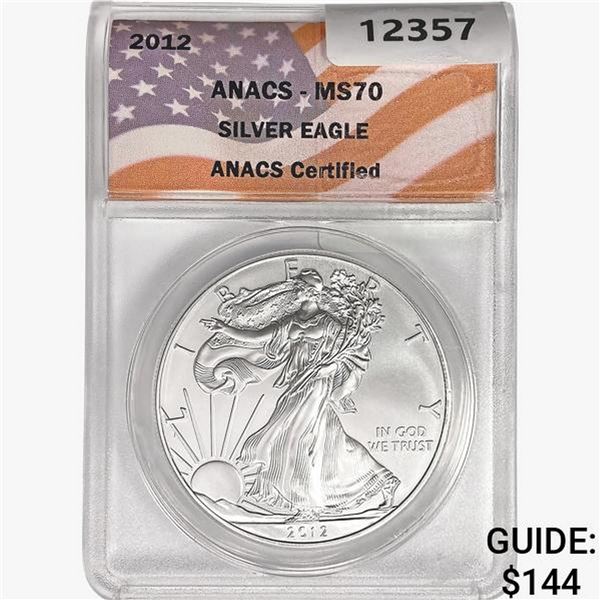 2012 American 1oz SILV Eagle ANACS MS70