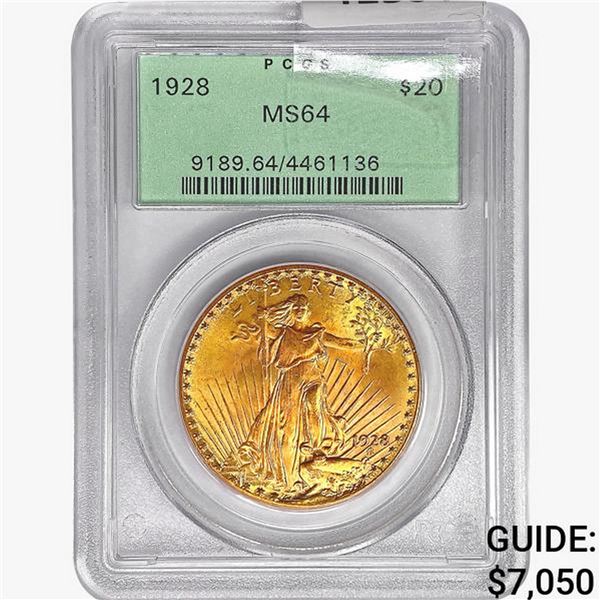 1928 $20 Gold Double Eagle PCGS MS64