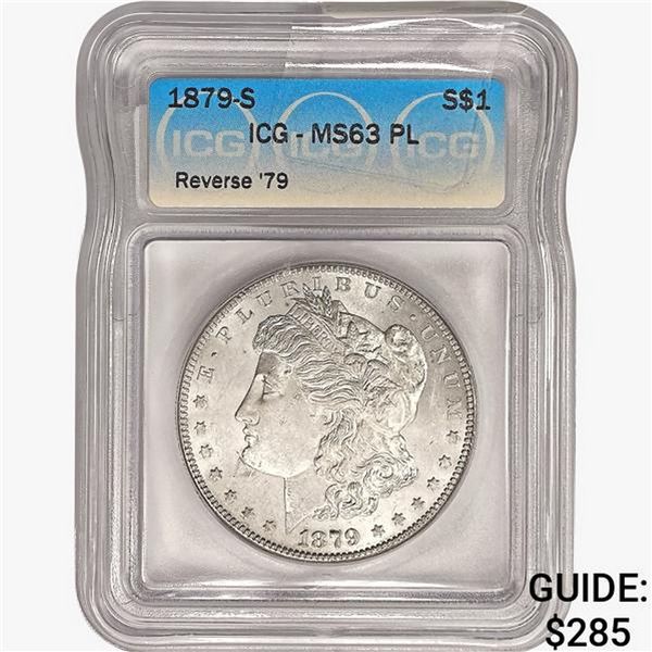 1879-S 7TF Rev 79 Morgan Silver Dollar ICG MS63 PL