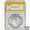 1880-S Morgan Silver Dollar PGA MS65 PL