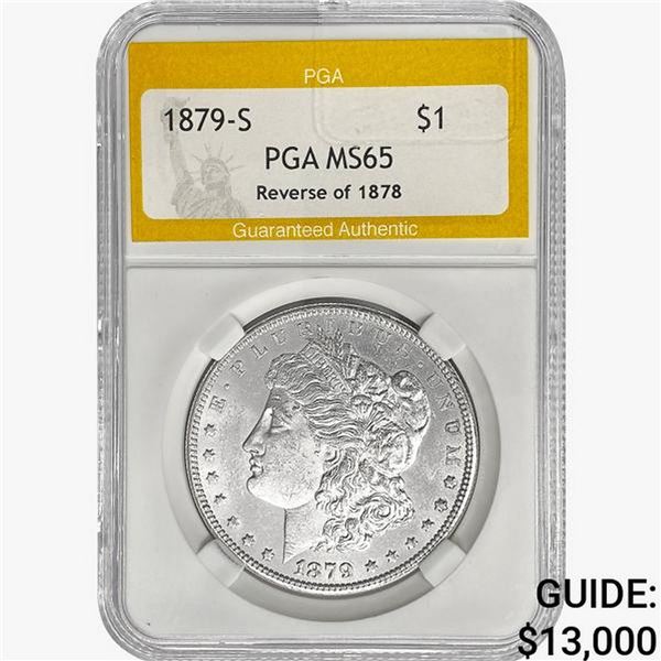 1879-S Morgan Silver Dollar PGA MS65 REV 78
