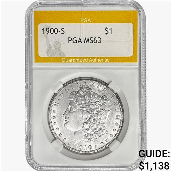 1900-S Morgan Silver Dollar PGA MS63