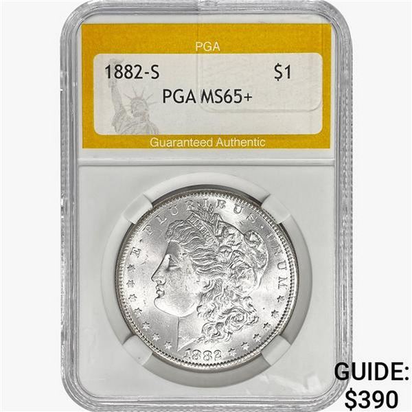 1882-S Morgan Silver Dollar PGA MS65+