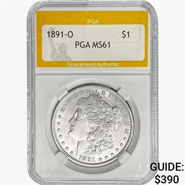1891-O Morgan Silver Dollar PGA MS61