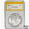 Image 1 : 1883-CC Morgan Silver Dollar PGA MS65