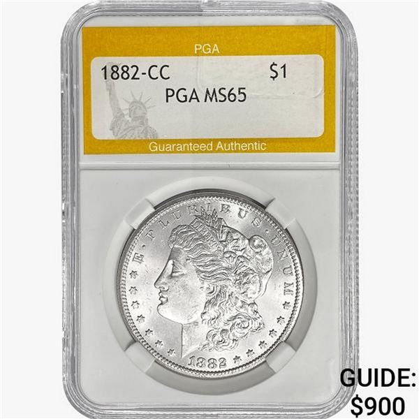1882-CC Morgan Silver Dollar PGA MS65