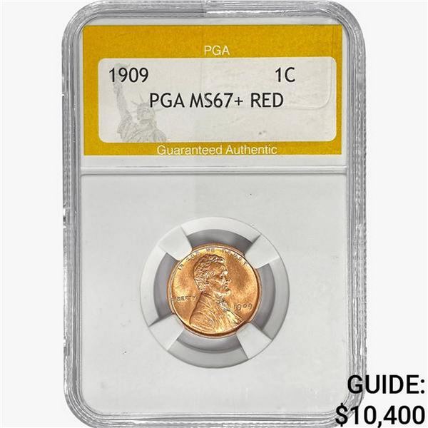 1909 Wheat Cent PGA MS67+ RED