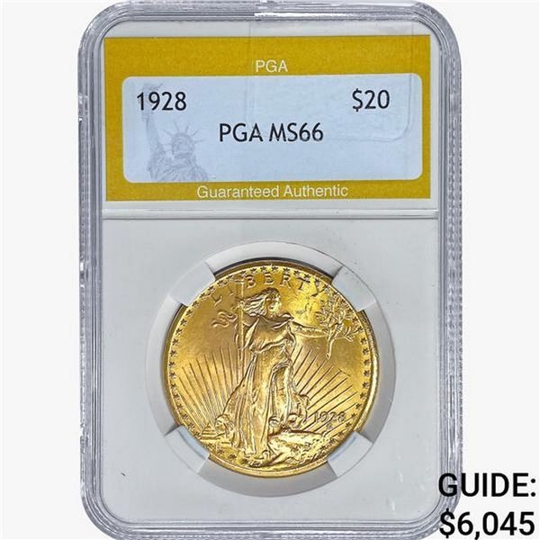 1928 $20 Gold Double Eagle PGA MS66