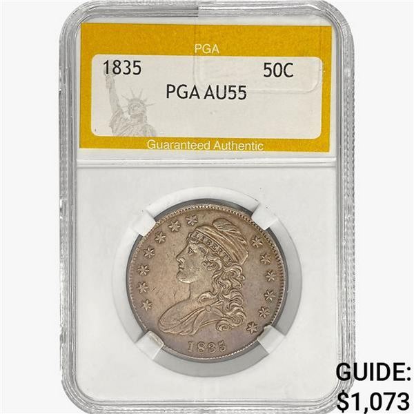 1835 Capped Bust Half Dollar PGA AU55