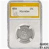 Image 1 : 1858 Seated Liberty Quarter PGA MS64