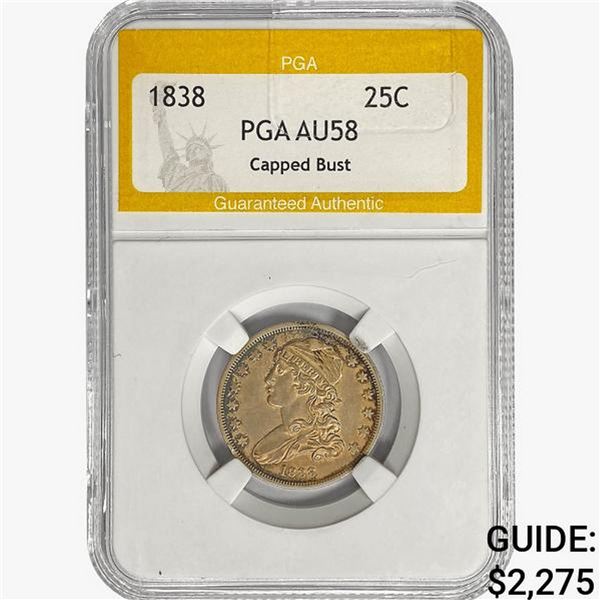 1838 Capped Bust Quarter PGA AU58