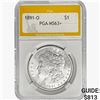 1891-O Morgan Silver Dollar PGA MS63+