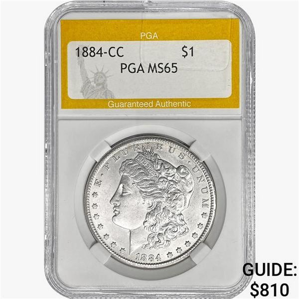 1884-CC Morgan Silver Dollar PGA MS65