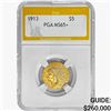 1913 $5 Gold Half Eagle PGA MS65+