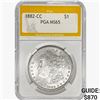 Image 1 : 1882-CC Morgan Silver Dollar PGA MS65