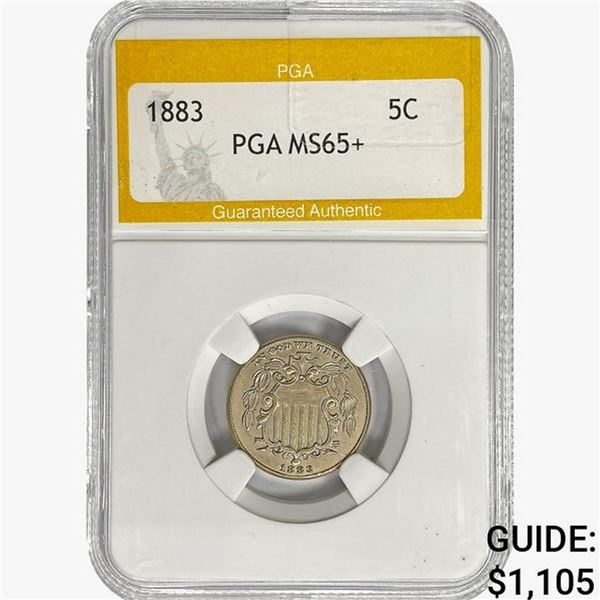 1883 Shield Nickel PGA MS65+