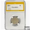 Image 1 : 1883 Shield Nickel PGA MS65+