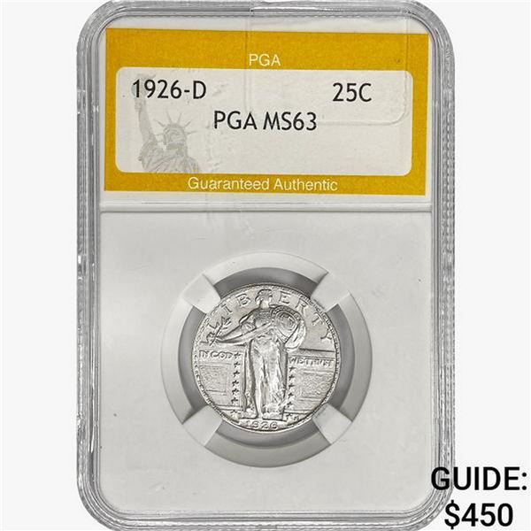1926-D Standing Liberty Quarter PGA MS63