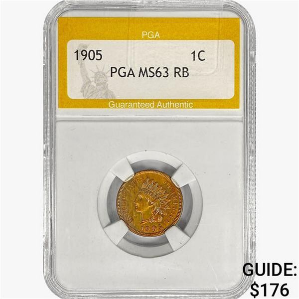 1905 Indian Head Cent PGA MS63 RB