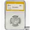 Image 1 : 1914 Barber Quarter PGA MS63