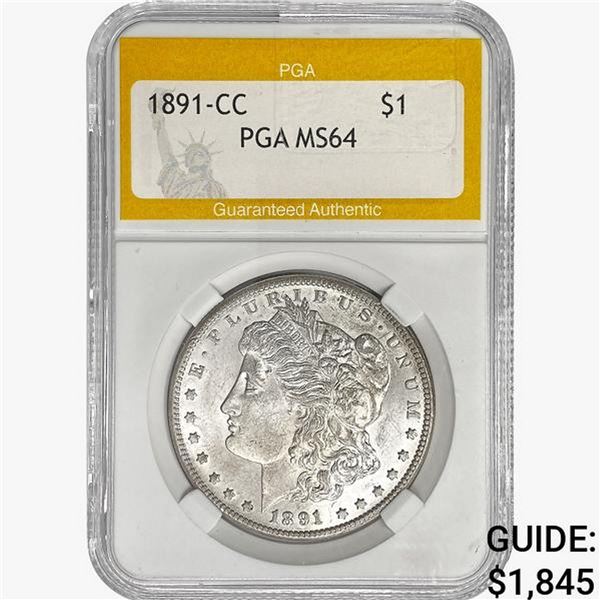 1891-CC Morgan Silver Dollar PGA MS64