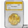 1913-D $20 Gold Double Eagle PGA MS65+