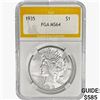 Image 1 : 1935 Silver Peace Dollar PGA MS64