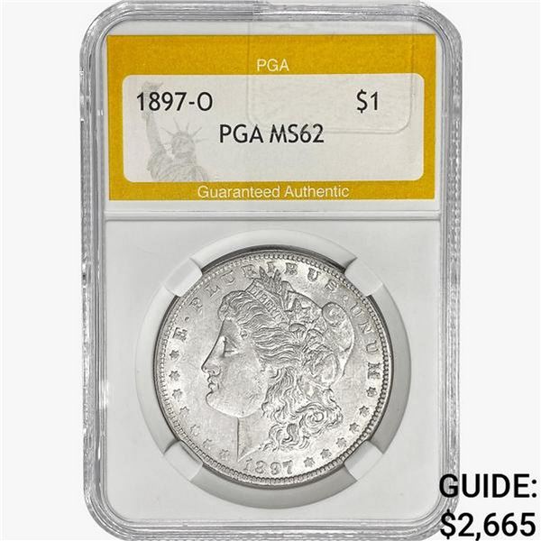1897-O Morgan Silver Dollar PGA MS62