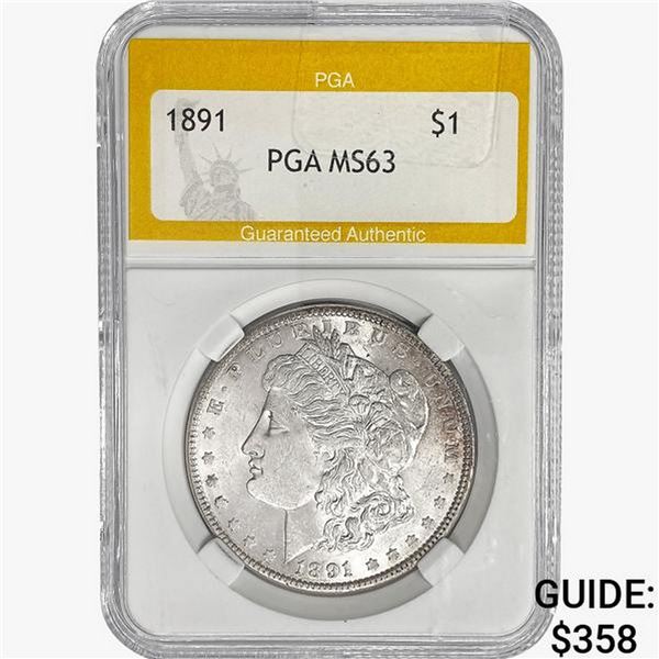 1891 Morgan Silver Dollar PGA MS63