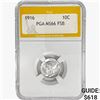 Image 1 : 1916 Mercury Silver Dime PGA MS66 FSB