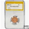 Image 1 : 1922-D Wheat Cent PGA MS64 RED