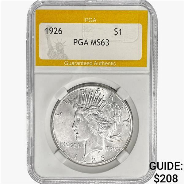 1926 Silver Peace Dollar PGA MS63