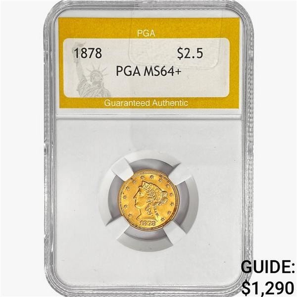 1878 $2.50 Gold Quarter Eagle PGA MS64+