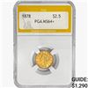 Image 1 : 1878 $2.50 Gold Quarter Eagle PGA MS64+