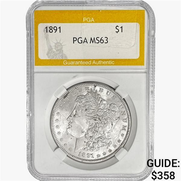 1891 Morgan Silver Dollar PGA MS63