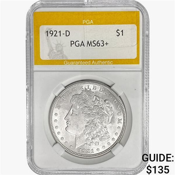 1921-D Morgan Silver Dollar PGA MS63+