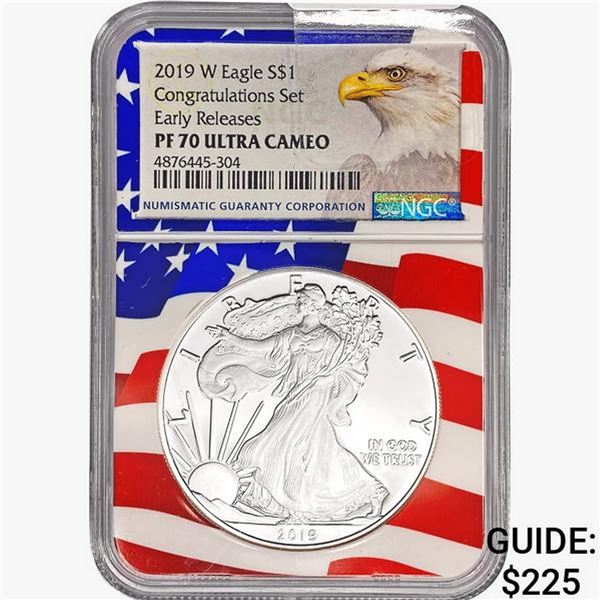 2019-W American 1oz SILV Eagle NGC PF70 UC Early R