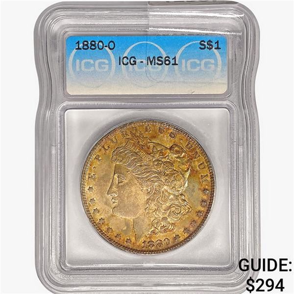 1880-O Morgan Silver Dollar ICG MS61