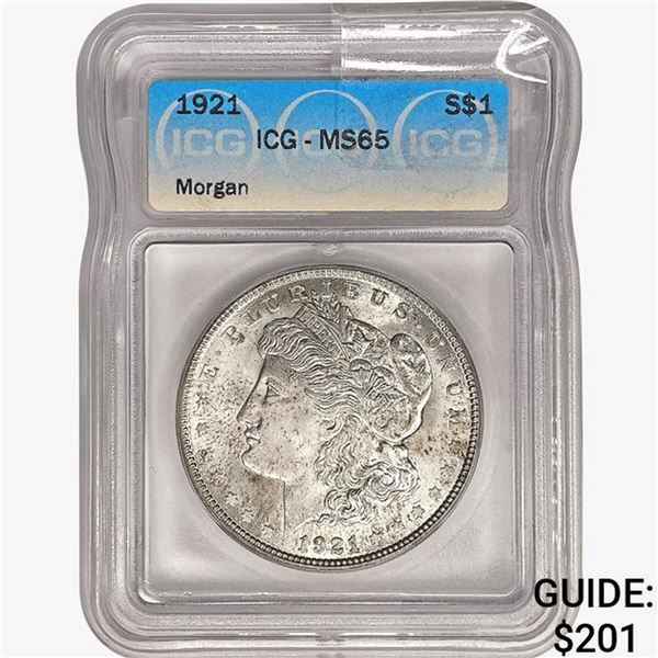 1921 Morgan Silver Dollar ICG MS65