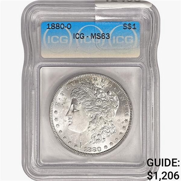 1880-O Morgan Silver Dollar ICG MS63