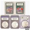 [5] American 1oz Silver Eagles NGC