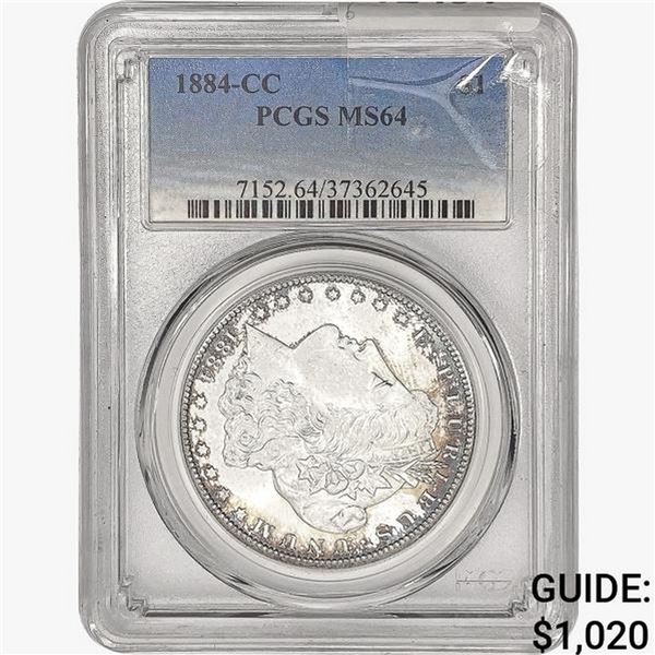 1884-CC Morgan Silver Dollar PCGS MS64