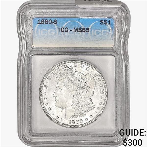1880-S Morgan Silver Dollar ICG MS65