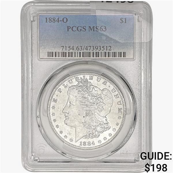 1884-O Morgan Silver Dollar PCGS MS63