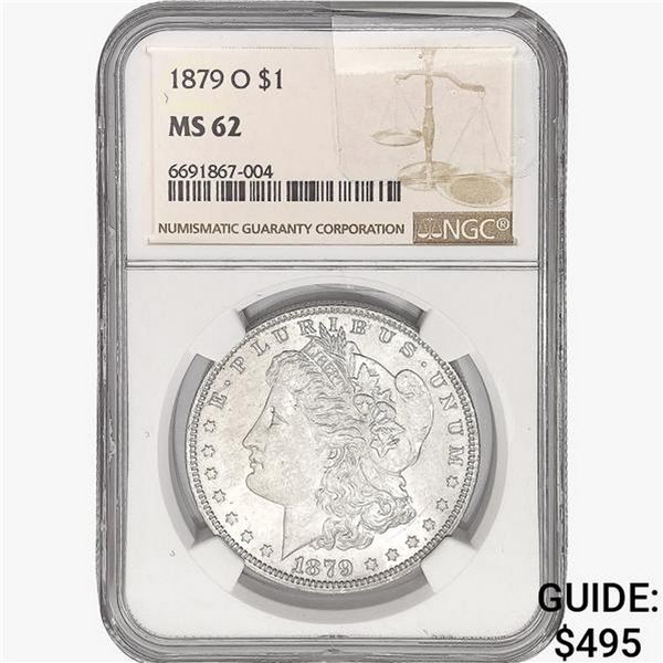 1879-O Morgan Silver Dollar NGC MS62